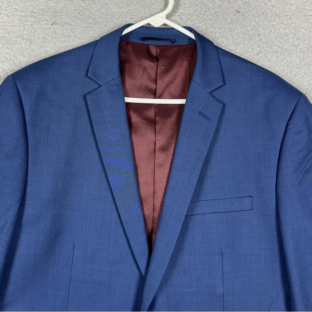 Combatant Gentlemen Summit Wool Blazer Mens 44L Blue Vitale Barberis Canonico